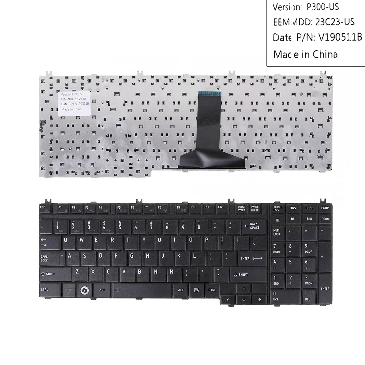 

US Layout Laptop Keyboard Replacement for Toshiba Qosmio A500 A505 G50 G55 X300 X305 X500 X505 L350 L350s L355 L355s L500 L505 L