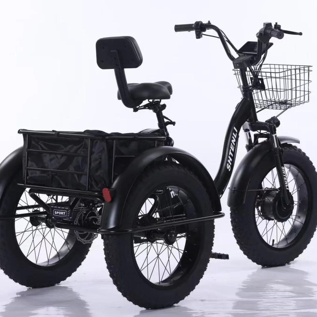 

Folding Electric Tricycle, High Carbon Steel Aluminum Alloy Tricycle, Men's and Women's Elderly Three-wheeled