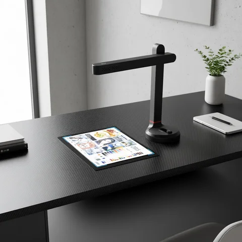 NETUM Book Scanner T101 Autofocus Document Scanner Max A4 A3 Size with Smart OCR Led Table Desk Lamp for Family Home Office