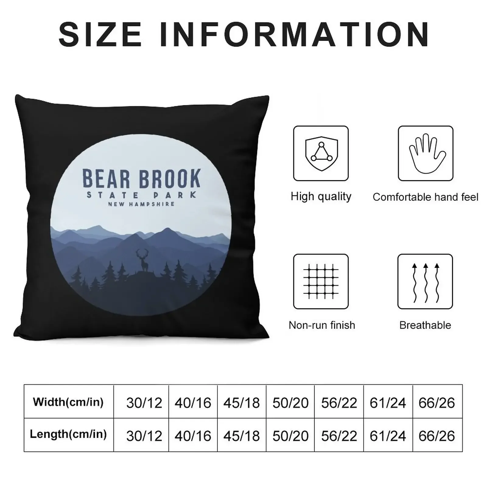 Bear Brook State Park New Hampshire Throw Pillow Cushions For Decorative Sofa Plaid Sofa pillow