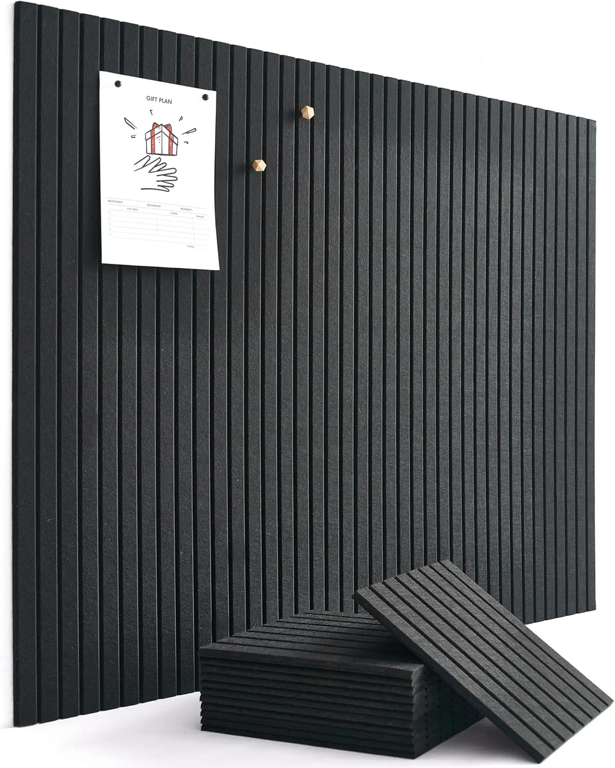 Large Bulletin Board 48x36 Office Wall Organizer Felt Panels for Home Office Classroom Decor Black
