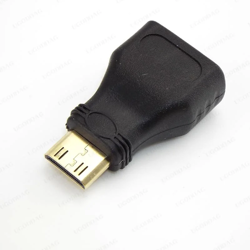 Mini z wejściem HDMI konwerter męski na standardowe rozszerzenie kabel HD Adapter kobiecy męski konwerter pozłacane 1080P 1/2 sztuk