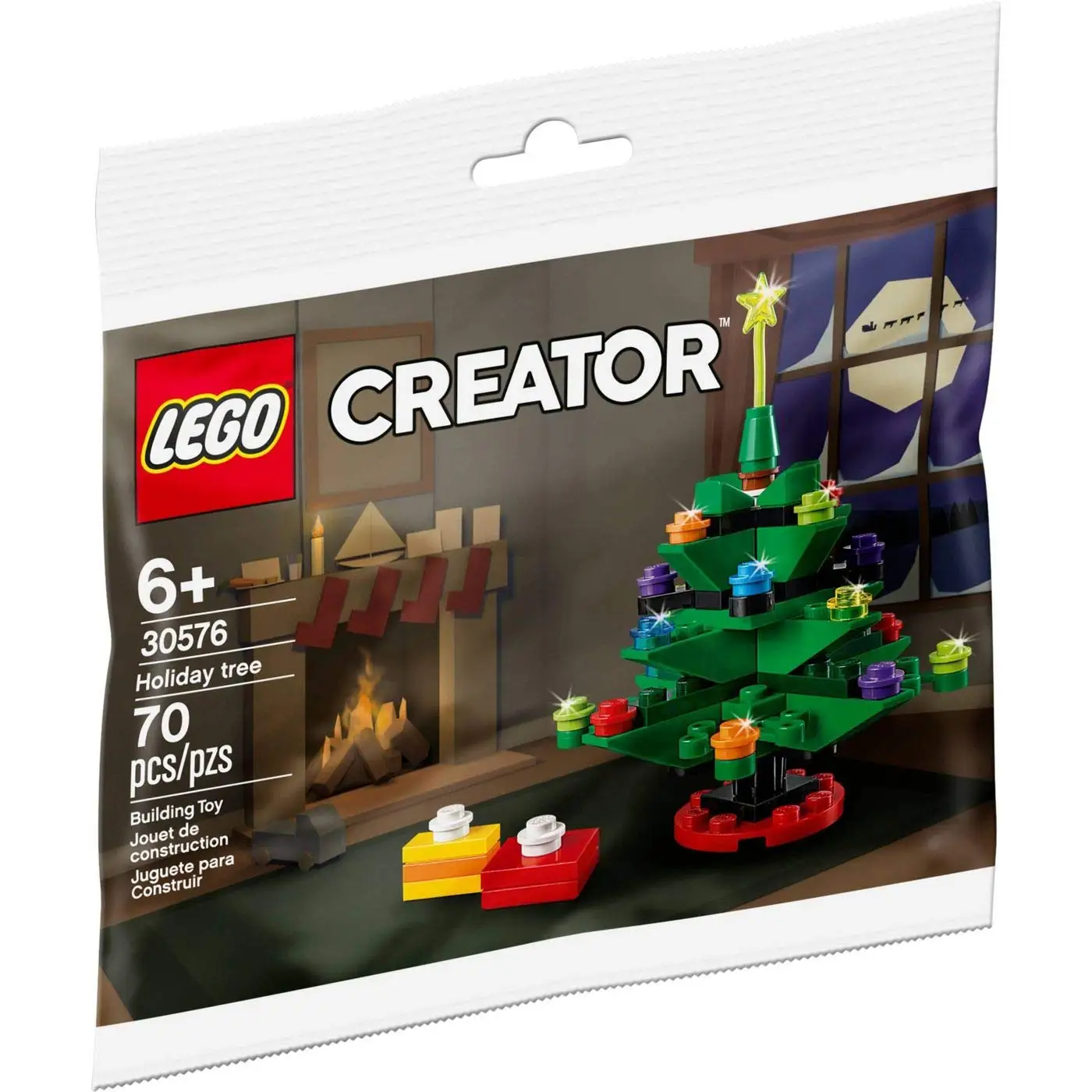 Lego Creator Mini Holiday Tree Building Kit 30576 for Ages 6+ (70Pieces) for Children\'s Kids Birthday Christmas New Year Gift