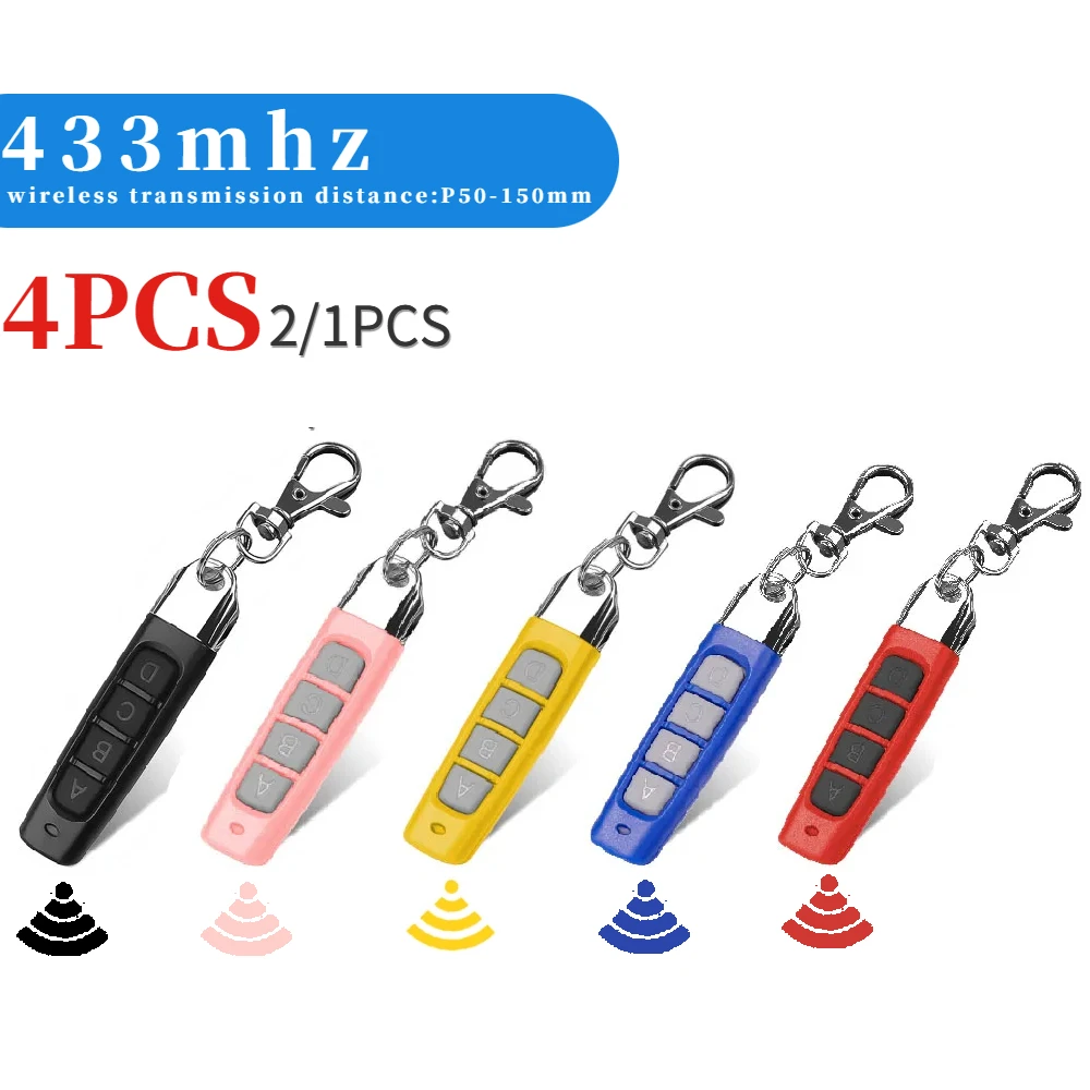 

1/2Pcs Clone Learning Code Car Key 315/433MHZ Electric Garage Door Opener 4 Keys