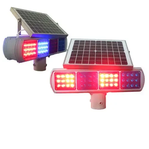 Solar Power Burst Dreieck LED blinkende blinkende Lichter rot blau Solar blinkende Warnleuchte LED blinkende Lichter