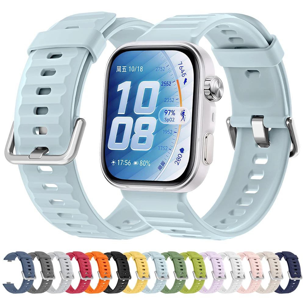 Sport-Silikonarmband für HUAWEI WATCH Fit 5 Fit5 Pro Ersatzband für HUAWEI Fit4 Pro / Fit 3 4 Armband Gürtel Armband