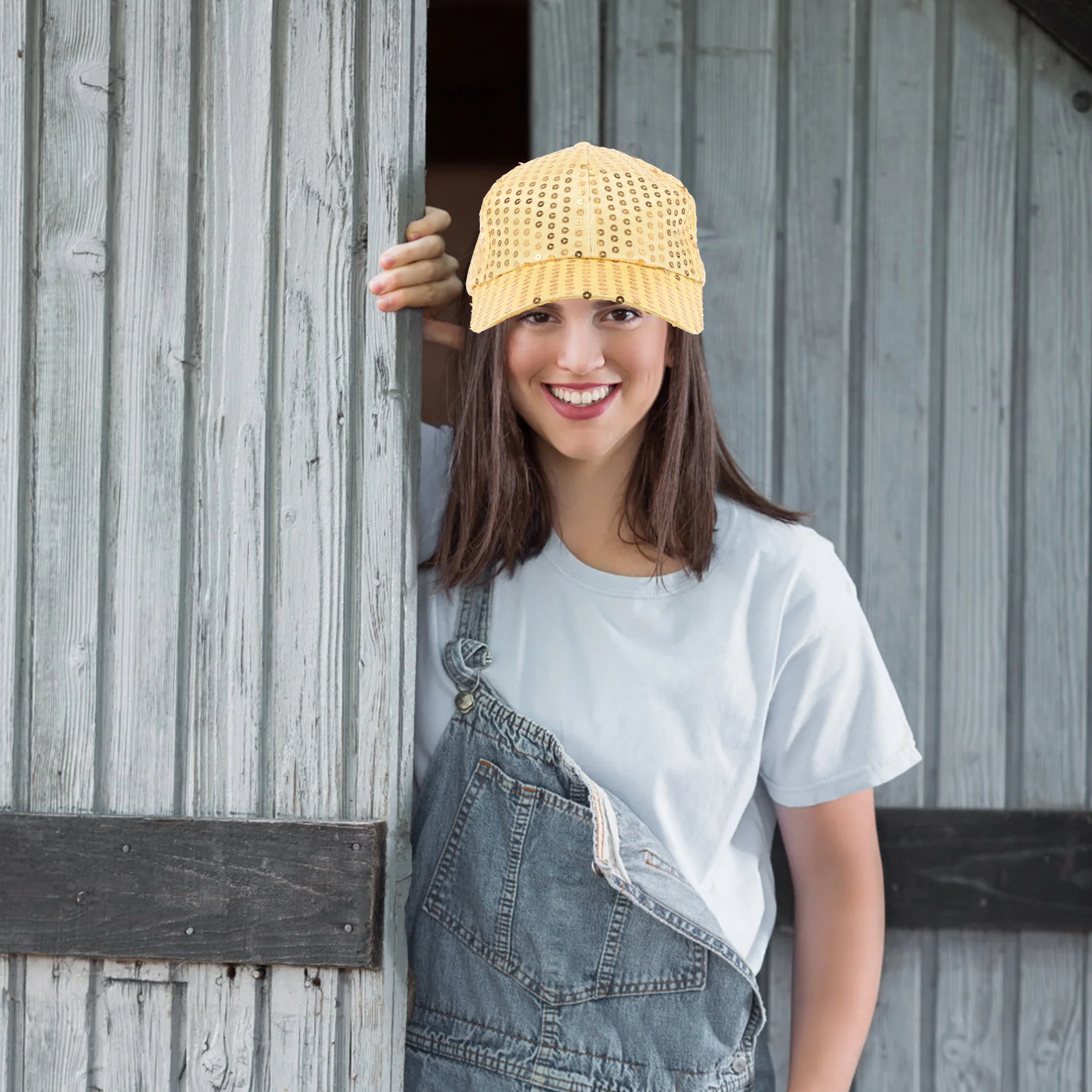 

Sequined Hat Glitter Women Shiny Party Cap Sparkling Baseball Hat Adjustable Fit Performance Glitter Hats for Women