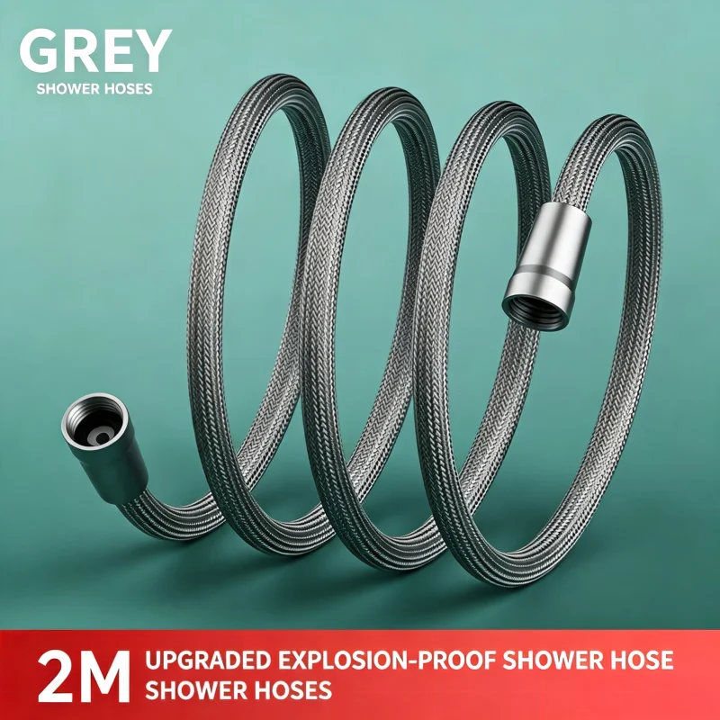 Anti-kink Nylon Rope Braided Shower Hose G1/2 Universal Explosion-proof Flexible Hot Cold Water Pipe