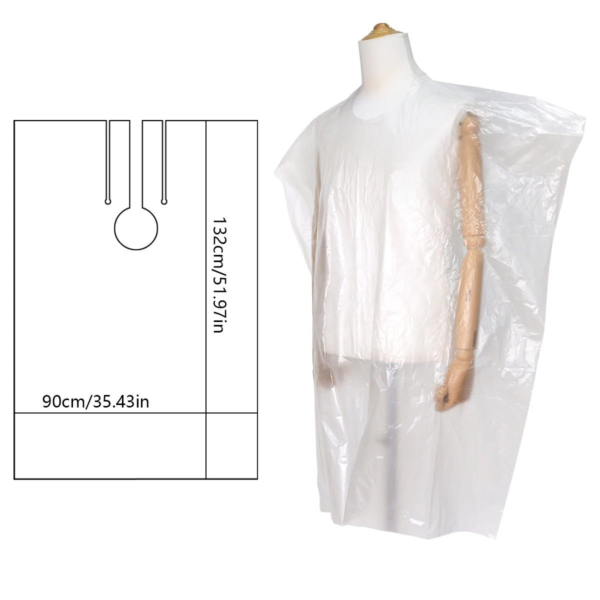 100pcs Professional Disposable Hairdressing Cape Barber Waterproof Cutting Coloring Hair Dye Apron Barbershop Home Supplies