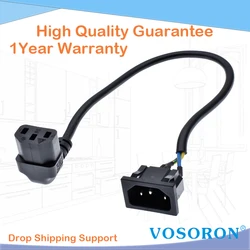C14 to Angled C13 Built-in Mini ITX case power cord,C14 Snap-in to c13 Down angled.40cm