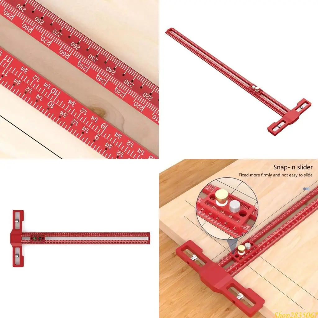 

360 Marking Ruler with Positioning Pin Metalwork Scribing Ruler for Versatile Use in Carpentry & Precisions Crafting 831F