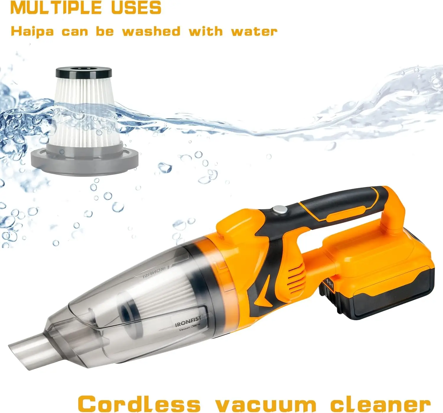 Vacuum Cleaner for DEWALT 20V MAX Batteries, Cordless Handheld Stick Vacuum Cleaner 10kPa Powerful Suction