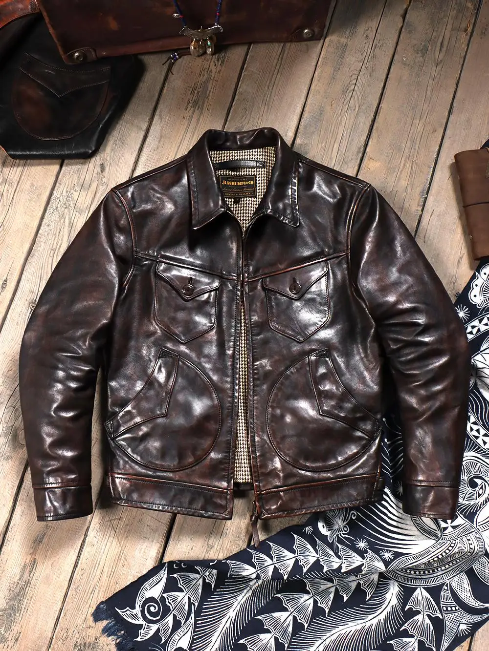 

Tailor Brando, мужская классическая винтажная куртка из натуральной кожи Mendoza из конской кожи, классическая винтажная куртка из натуральной кожи