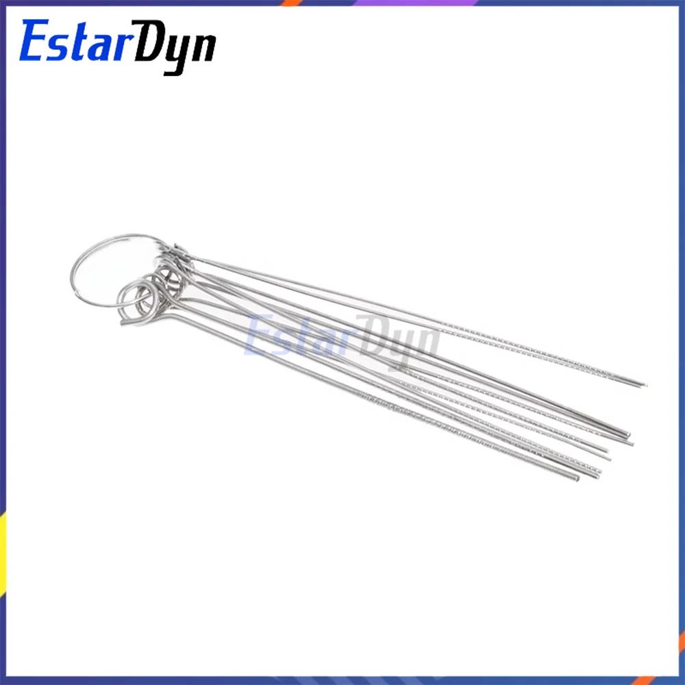 10 Set Jarum Baja Tahan Karat untuk PCB Sirkuit Elektronik, Jarum Lubang Tembus untuk Desoldering, Pengelasan, Perbaikan, 100mm 0.5-1.5mm, 10 set