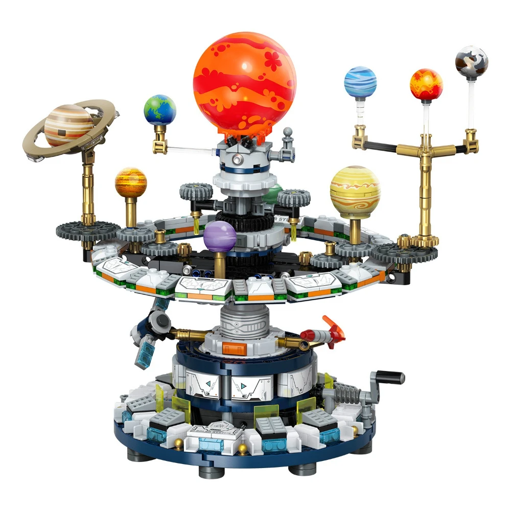 

MOC Mystery Interstellar Solar System Globe Universe Building Block Set Eight Planets Rotatable Toys For Children Birthday Gifts