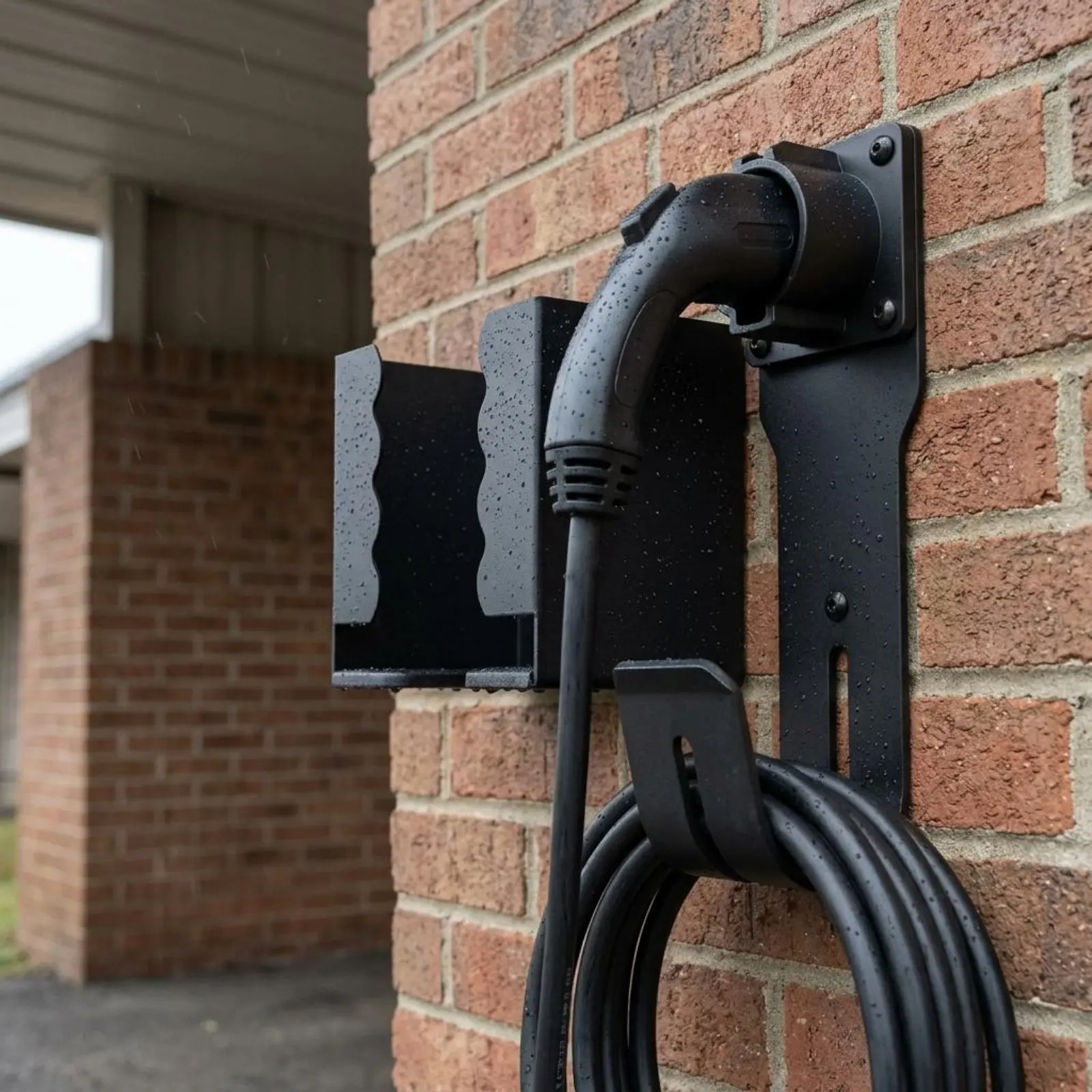 J1772 Charger Holder Easy to Organize J1772 Holder Dock Charger Control Box Bracket Tangle Tangle-Resistant Electric Vehicle