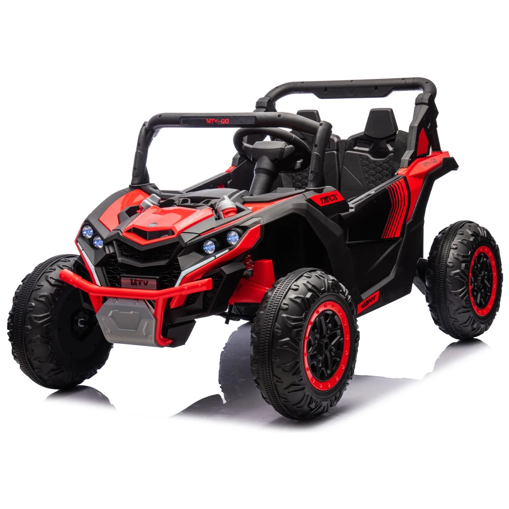 UTV da cavalcare per bambini a 2 posti 24 V con telecomando, crash bar, adatto per bambini dai 3 anni in su Auto elettrica per bambini