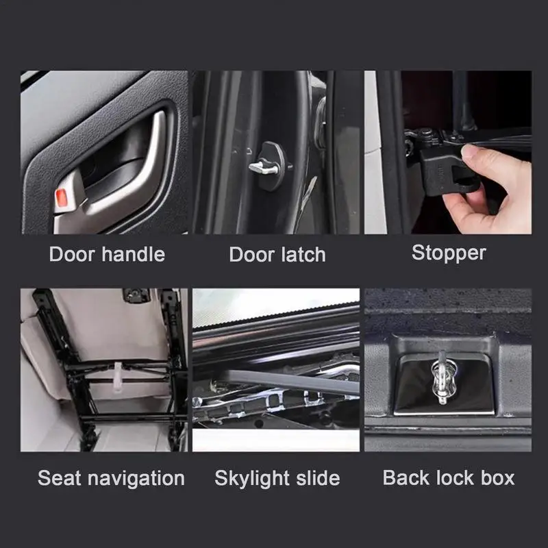 Alta Temp Resistente Leakproof Auto Graxa Eixo, Dustproof Acessórios do carro para Tronco Fechaduras Porta Dobradiça Assento, 100ml