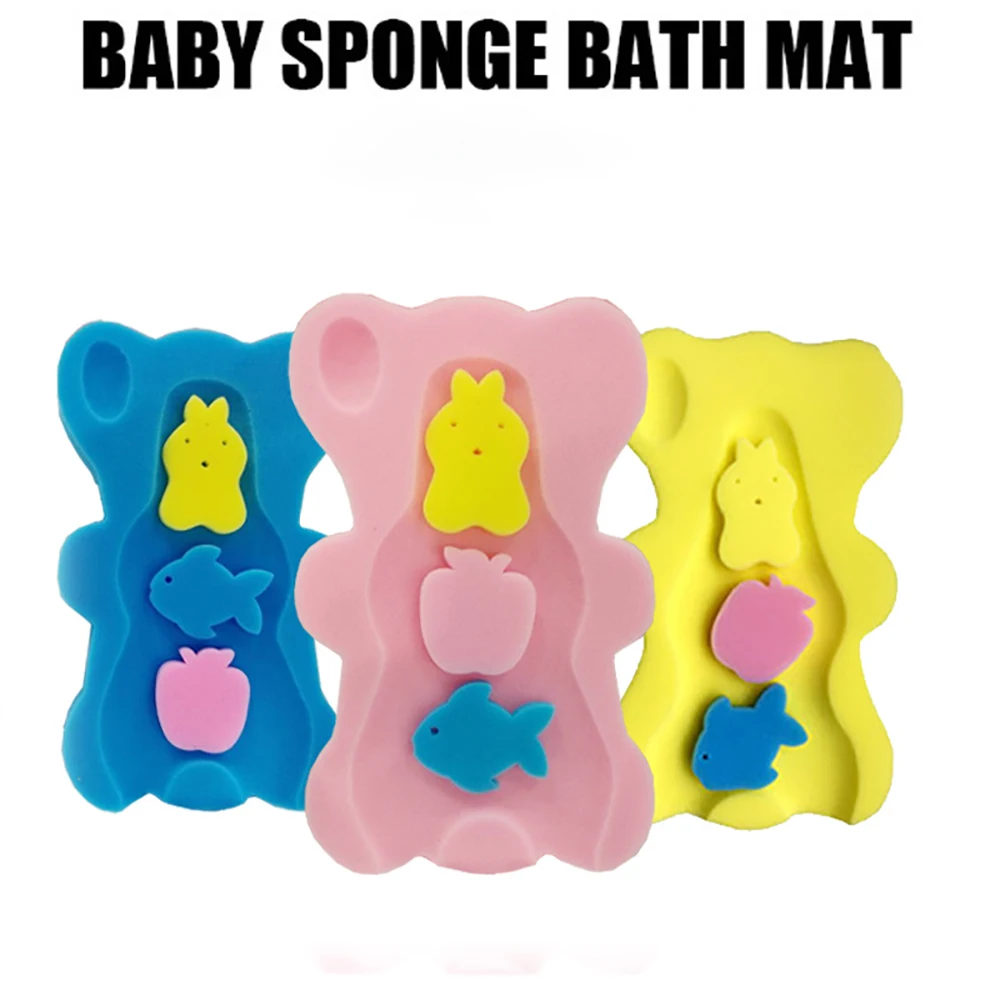 Baby Bathing Mat with Net Cover for Sitting and Lying Anti-Slip Floating Pad for Baby Bath Tub view 3