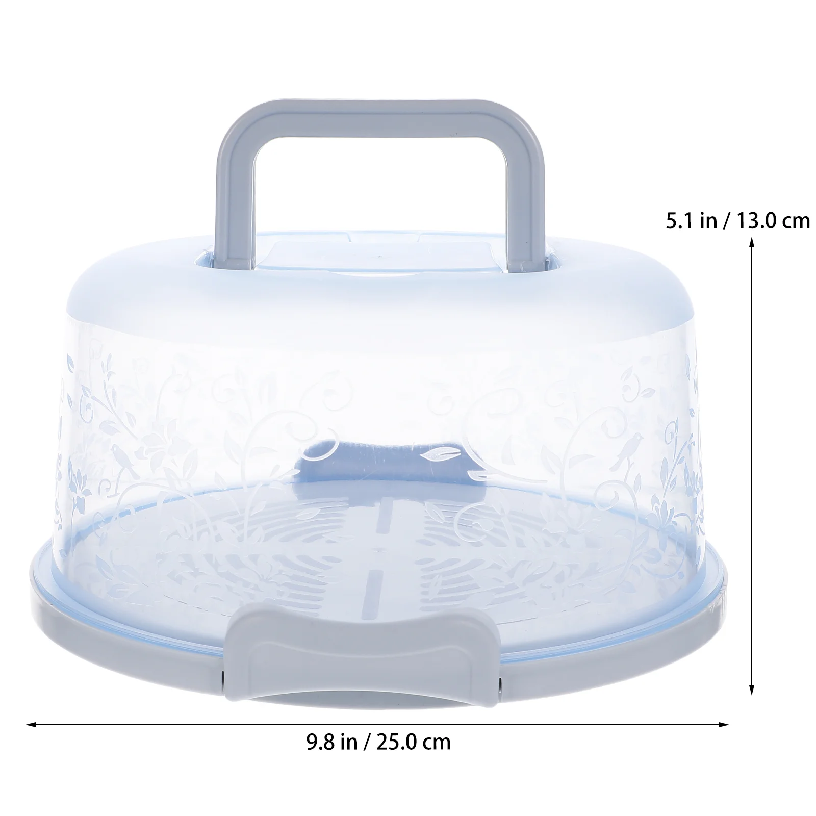 Cake Storage Box Circle Tray Food Packaging Boxes Pizza Blue Pp Polypropylene Travel