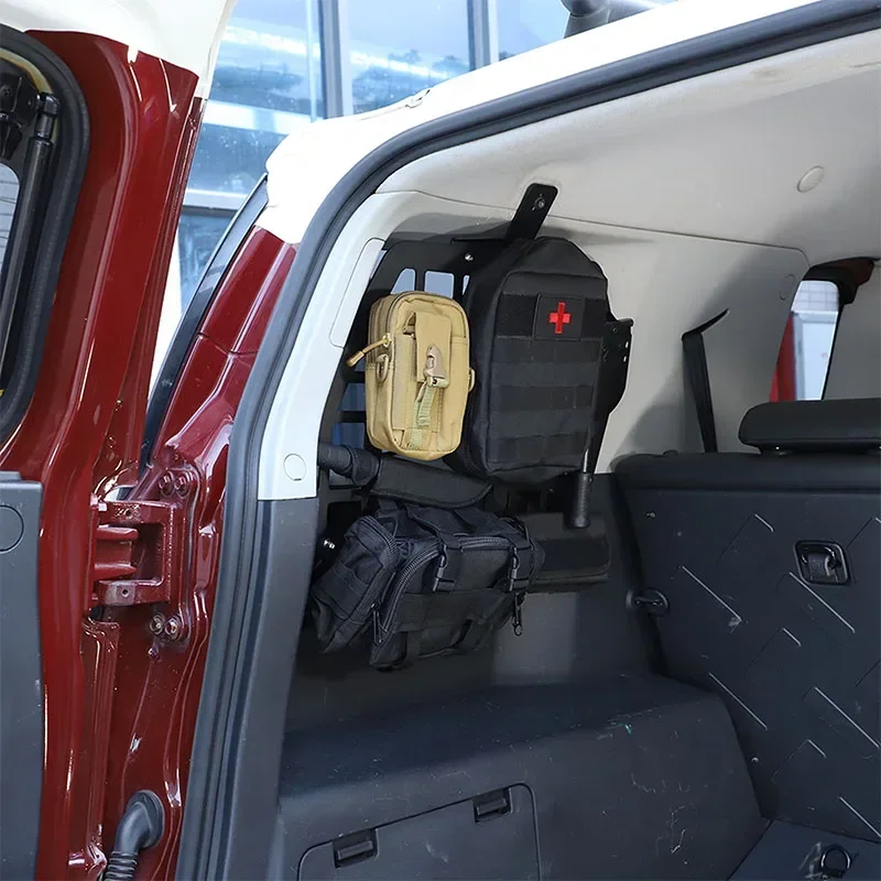 

For 2007-21 Toyota FJ Cruiser Aluminum Alloy Black Car Trunk Left Multifunctional Bag Rack Storage Rack Car Interior Accessories