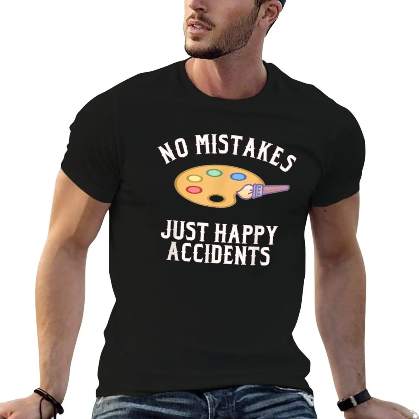 Happy Accidents T-Shirt cotton graphic tees affliction shirts plain black t shirts men