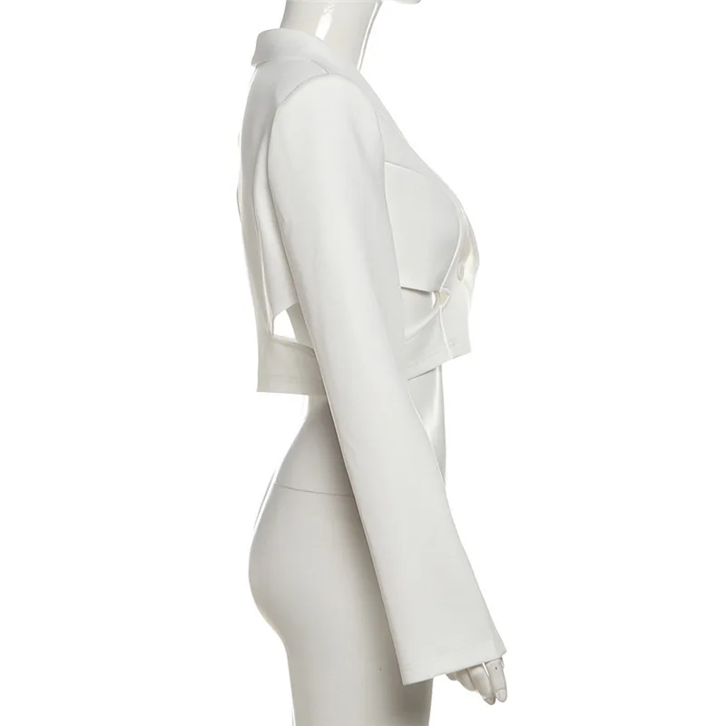 HKSH 2025 herbst Neue Frauen Kurze Blazer Einfarbig Aushöhlen Slim Fit Einreiher Elegante Flut Büro Dame Jacken HK12252