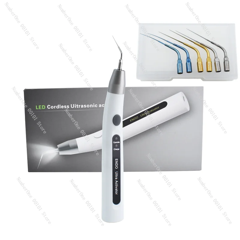 New led  endo ultra activator with 6pcs endodontic irrigation  tip rechargeable for root canal preparation