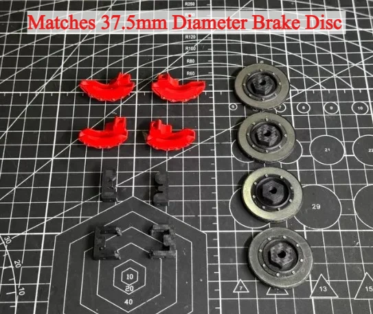 RC Simulated Brake Caliper Decor Parts For Rlaarlo XTS-S10 Matches 32/37.5mm Diameter Disc Rail wing Custom Upgrade Accessories image 3