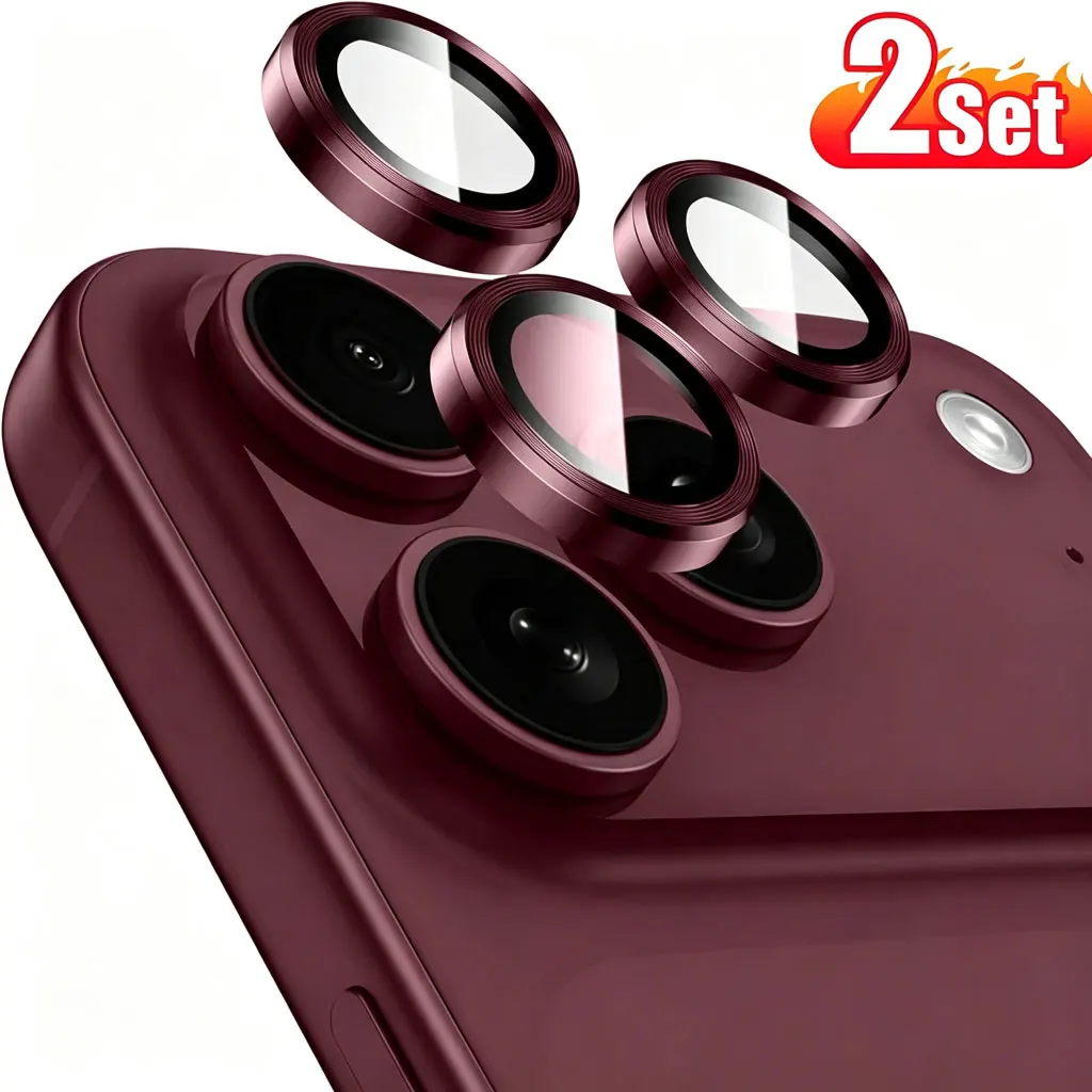 2 Sets mit je 6 Metall-Linsenschutzringen und Schutzfolie für iPhone 18 Pro Max und iPhone 17 Pro Max – ultradünne, stoßfeste Schutzfolie für die Kamera. – Detail 3