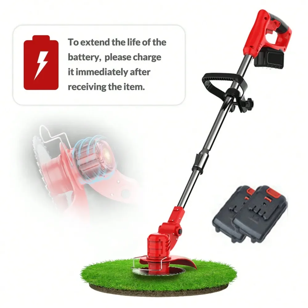 

RPM Electric Weeds Wacker Cordless, 3In1 Weeds Eater Cordless With Battery Powered, Lawn Mower Grass Trimmer Lawn Edger With 3