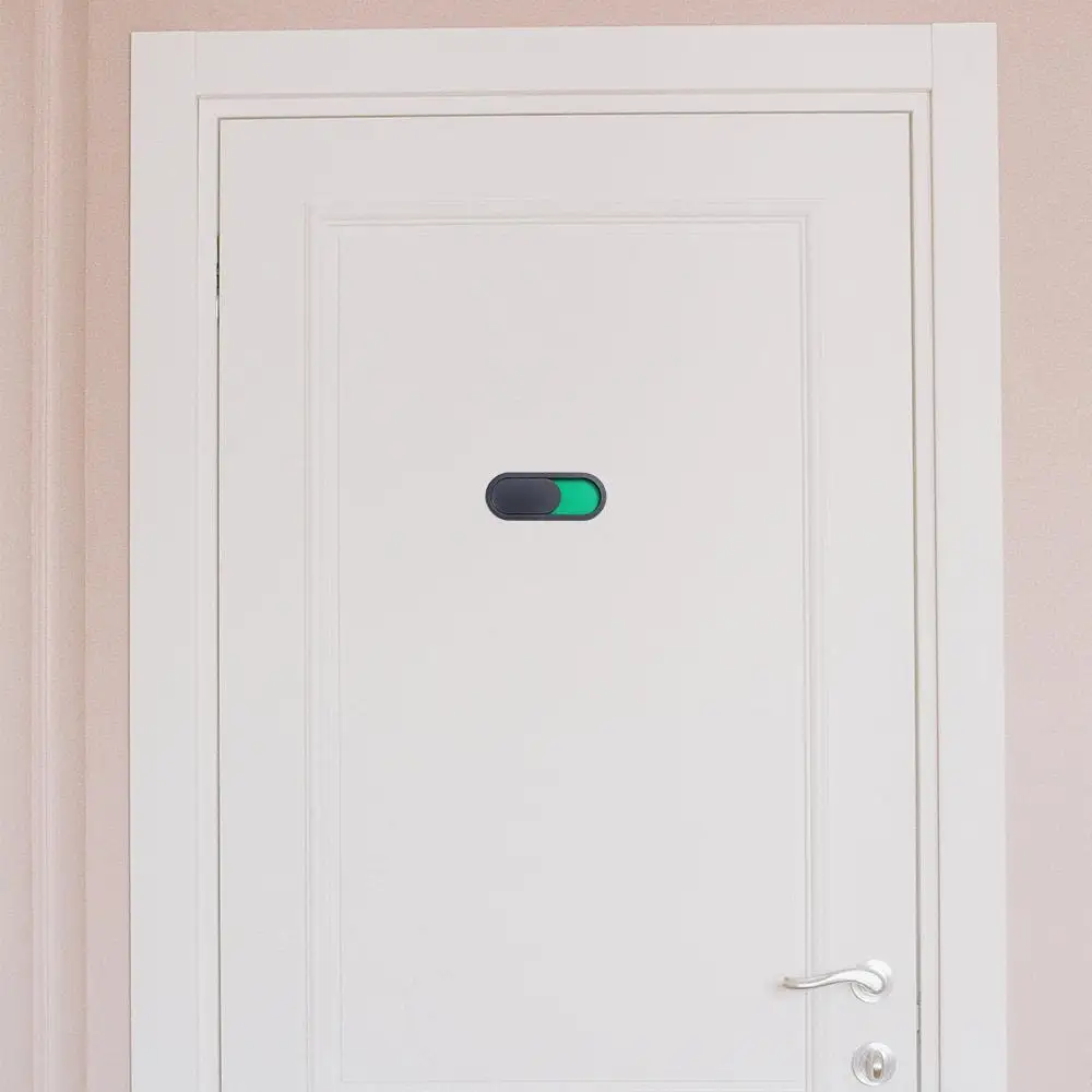 Slider Open Do Not Disturb Sign 10*4cm Acrylic Toilet Door Vacant Occupied Signboard oval Durable Bathroom Indicator Home