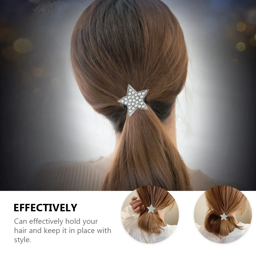 

3Pcs Star Pearl Hair Rope Creative Elastic Hair Tie for Stylish Hold Premium Scrunchies Scarf Accessories Scrunchies Scarf