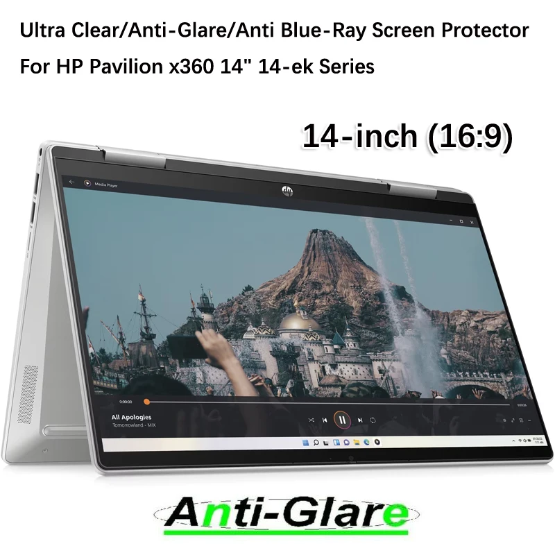 2X Anti-Glare Screen Protector for HP Pavilion x360 14-ek1000na 14-ek1004na 14-ek1010na 14-ek1012na Convertible Laptop 14" 16:9