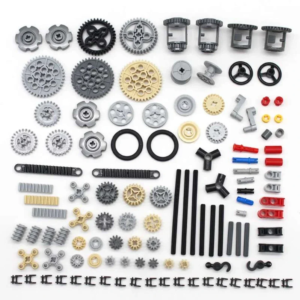 High-Tech MOC Bulk Technical Parts Pin Beam Liftarm Axle Connector Panel Gear Building Blocks Bricks Car Motorcycle Set Toys