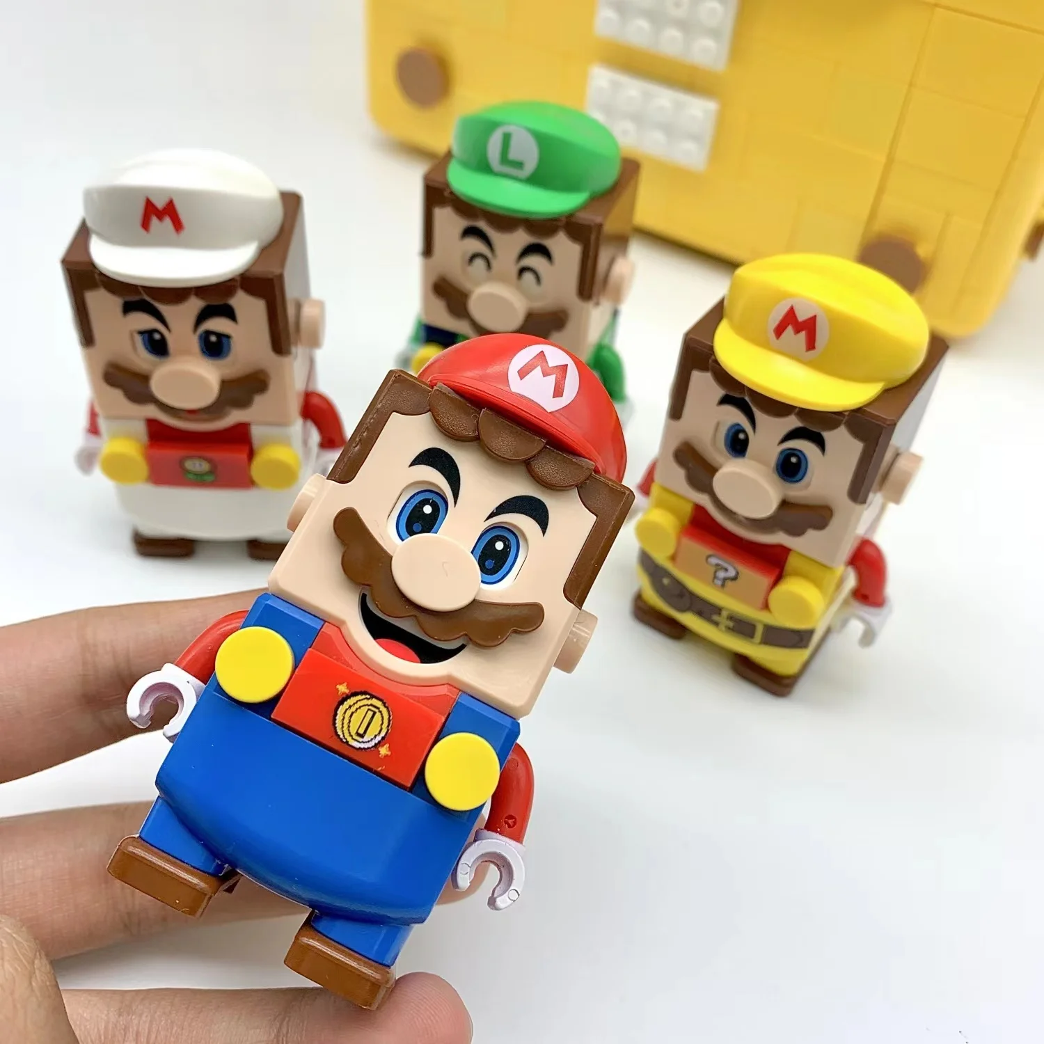 4 sztuk/partia Super Ma Bros bez funkcji elektronicznej figurki Model klocki klocki zestawy zabawki dla dzieci prezent