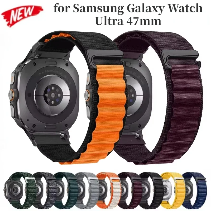 

Alpine Nylon Strap for Samsung Galaxy Watch Ultra 47mm Sports Bracelet Wristband Replacement Galaxy Watch 8-7 Ultra Correa Belt