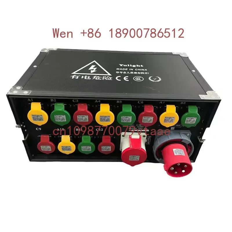 12 Way Power  Industrial Plug Power Cabinet LED Screen Power  Distribution Box Aviation Plug Stage Through Box