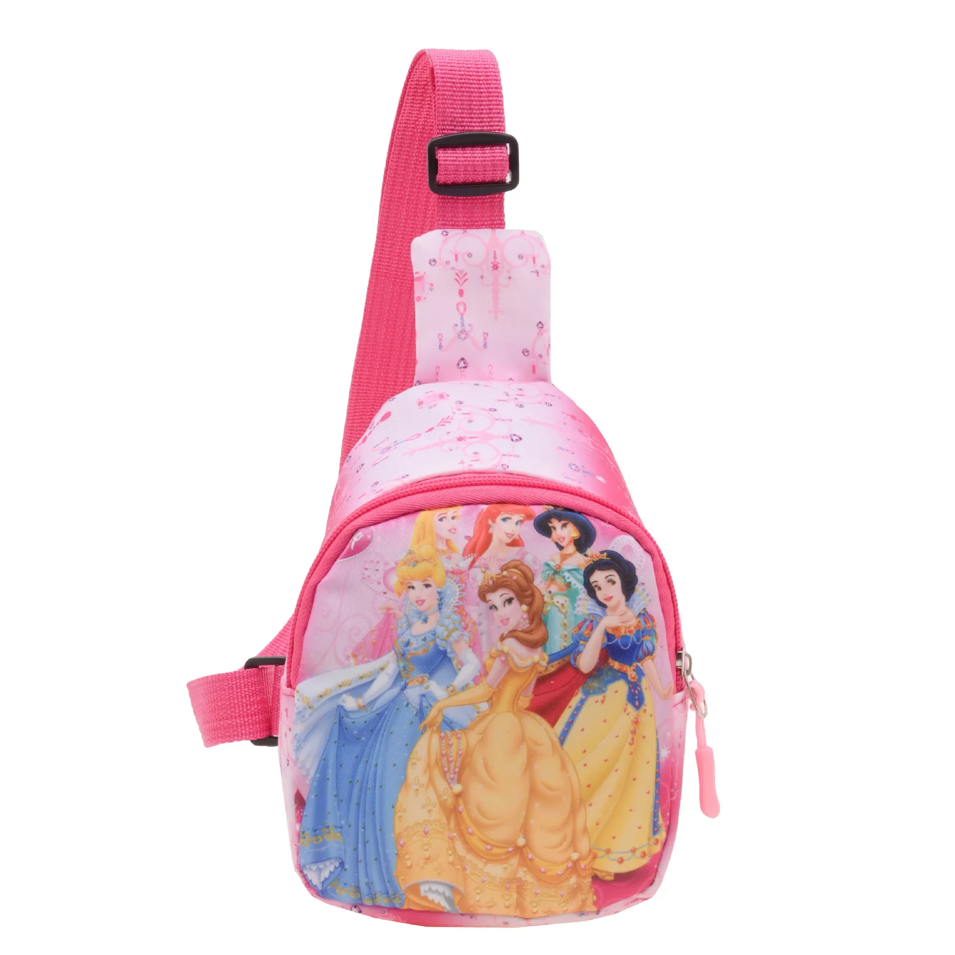 Disney Cartoon Crossbody Bag para crianças, mochila pequena, bolsa de ombro princesa, jardim de infância, moda, sete