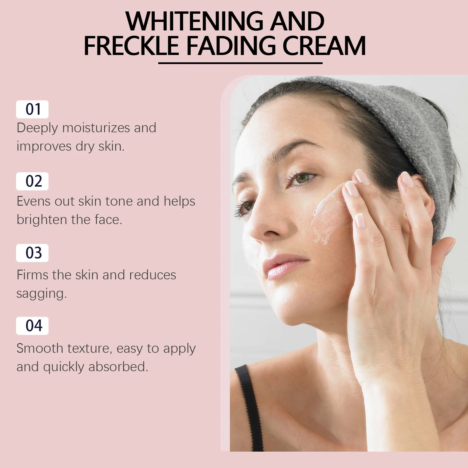 Freckle Fading Cream Whitening Dark Spots Removal Pigmentation Reducing Anti Aging Smoothing Fine Lines Brightening Facial Cream - view 4