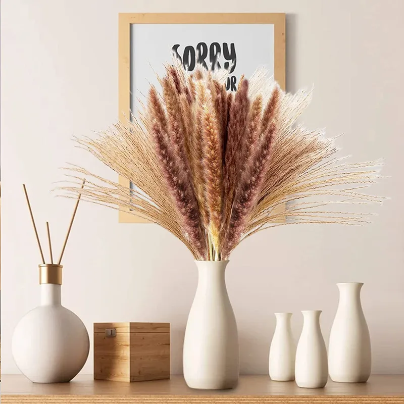 

60pcs Dried Pampas Grass Flores Artificial Flowers Fake Wedding Decoration Fleurs Artificielles Christmas Home Decor