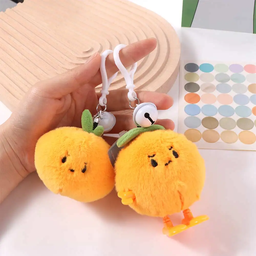 

Bag Hanging Tangerine Plush Keychain Squeeze Stuffed Dolls Plush Orange Key Chain Soft Fluffy Tangerine Car Key Ring