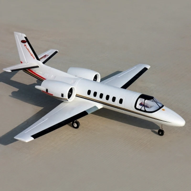 Dynam Cessna550 Turbo Jet 1,2 m Rozpiętość skrzydeł Podwójny 64 mm kanałowy model samolotu ze stałym skrzydłem, składanie prawdziwego modelu,