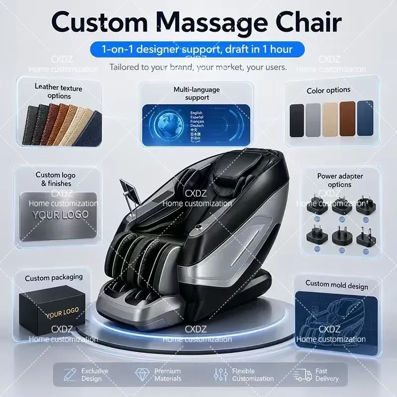 Luxury Intelligent Massage Chair Home Business Zero Gravity Shiatsu Relaxing Seat