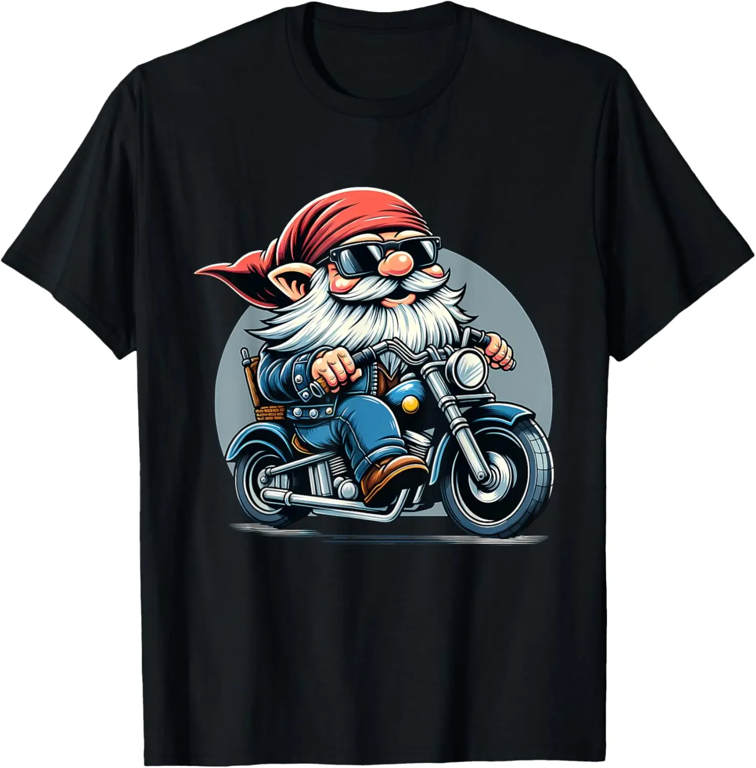 

Biker Gnome Riding Motorbike T-Shirt Motorcycle