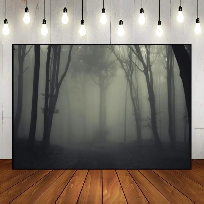 Halloween Photo Magic Witches Background Decoration Trick or Treat Custom Birthday Backdrop Gloomy Woods Graveyard Baby Shower