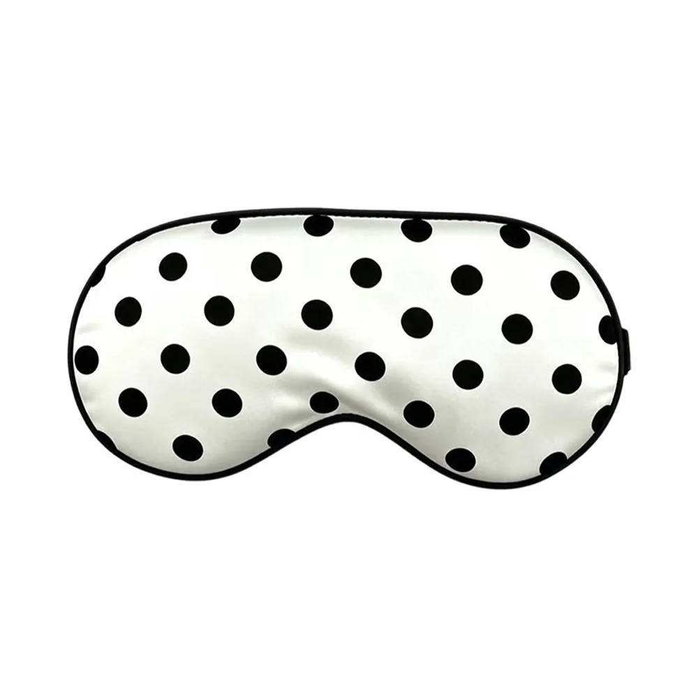 Polka Dot Sleeping Eye Covers Adjustable Strap Breathable Eye Protection Mask Soft Texture Travel Eye Mask Night Sleep