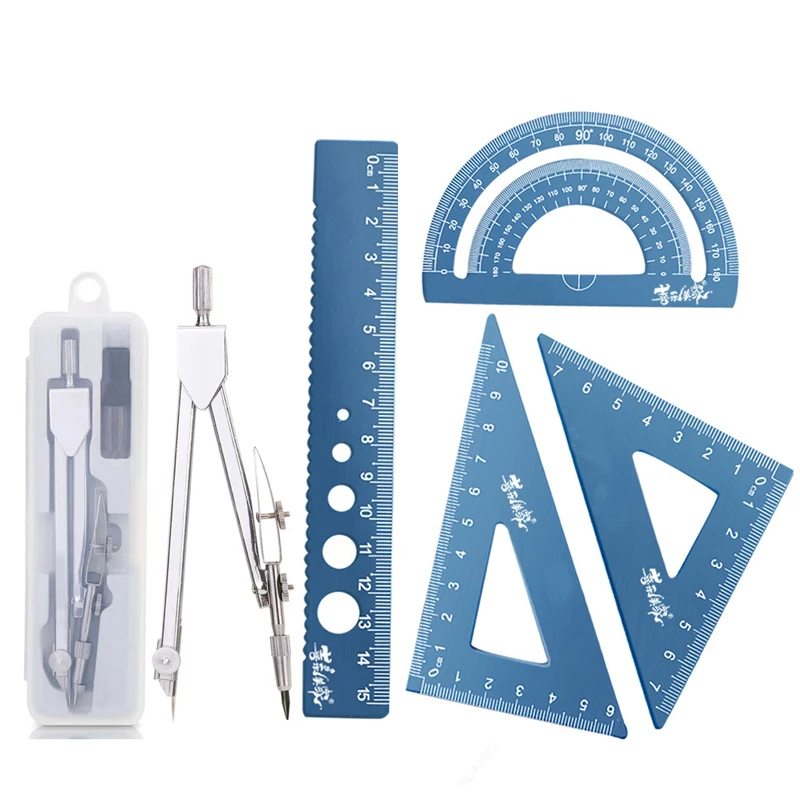 Metal Compass Set Drafting Compass with Replacement Refill for Students Exam Drawing Tools Stationery Compasso Geometry Compas