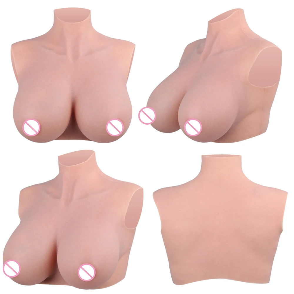 B-R Cup Upgrade Silicone Fake Boobs Artificial Huge Chest Crossdressing Boobs Chest Drag Queen Shemale Cosplay Breast Forms