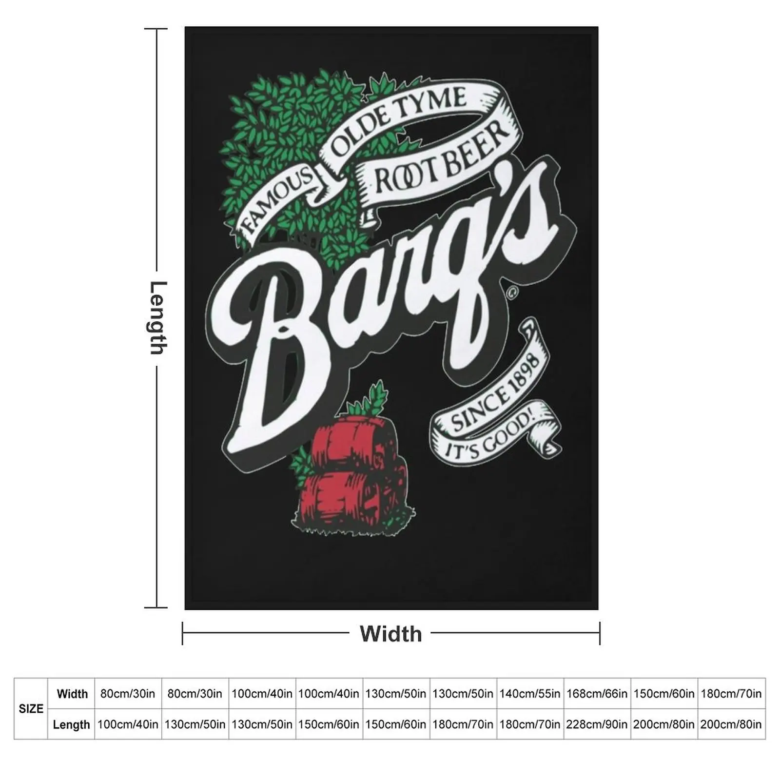 Barq's Root Beer Logo T-Shirt Throw Blanket couch cozy soft plush fuzzy picnic outdoor blanket